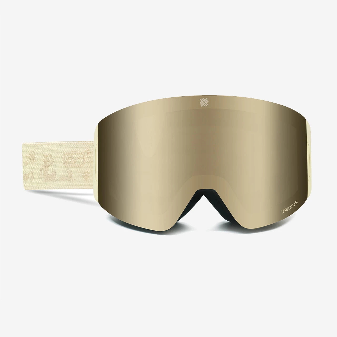 URANUS スノーゴーグル スキー スノーボード ベージュ GOLDEN OLIVE